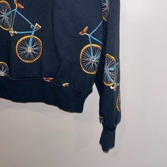 Fox Amsterdam  bicycle capital of the world blue hooded sweatshirt size small - Picture 3 of 6
